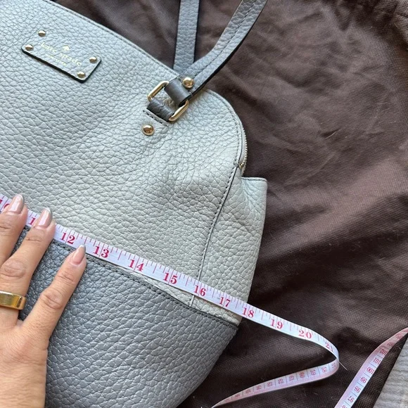 Kate Spade Maise Grove Court Pebbled Leather
purse Gray - Picture 10 of 14